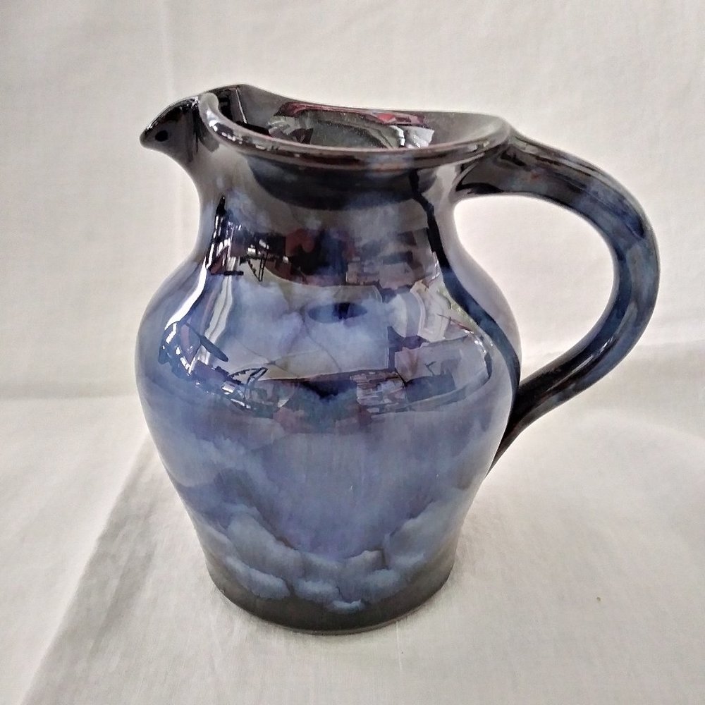 Ewenny Pottery Pitcher Wales Cobalt
